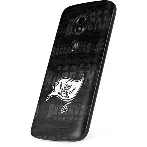 NFL Tampa Bay Buccaneers Black & White Moto E5 Play Skin